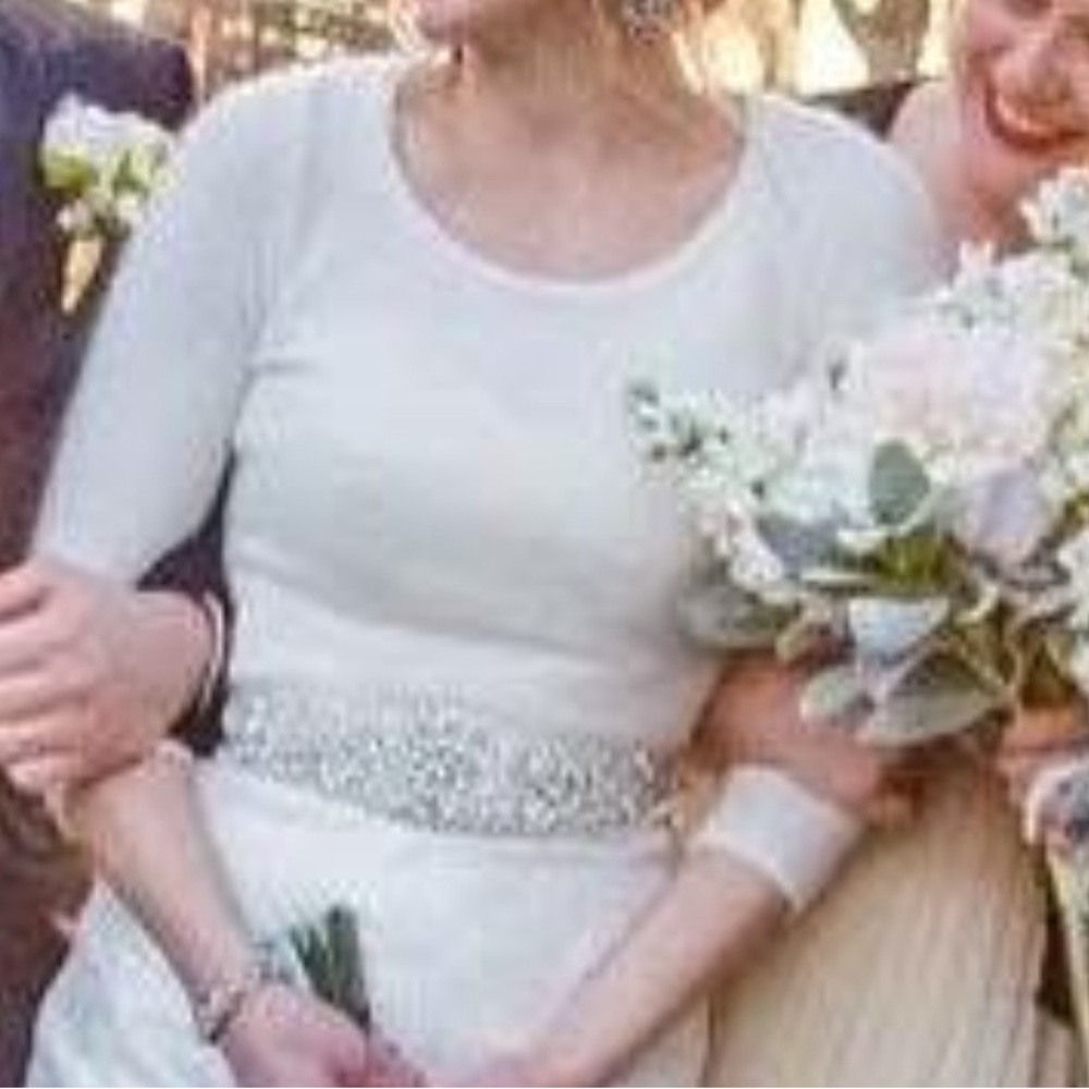BHLDN by Anthropologie Cream Long Sleeve Top
